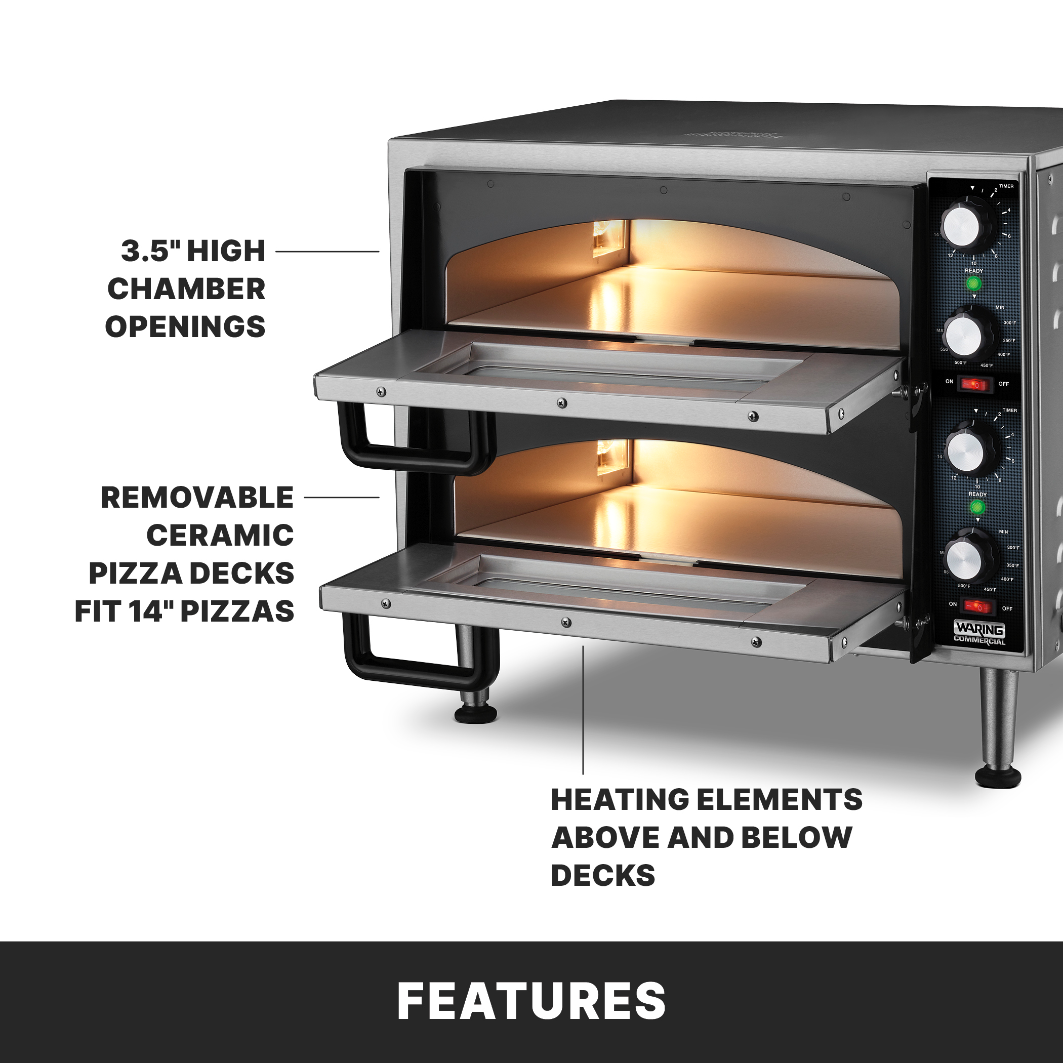 14" Double-Deck Pizza Oven